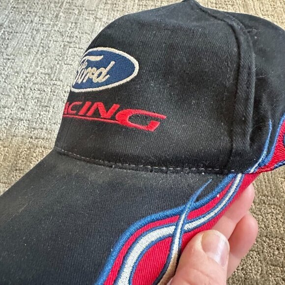 Ford Racing Winners Circle Team Issued Black Hat Cap NASCAR NHRA Racing Flames - Picture 5 of 8